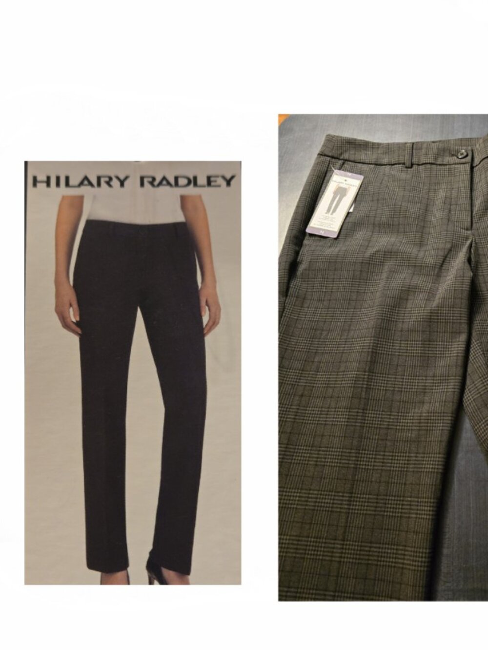 New Gray Plaid Trousers size 14